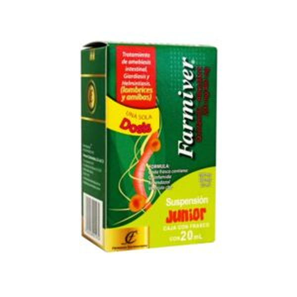 FARMIVER JUNIOR (QUINFAMINA/ALBENDAZOL 100MG/200MG/10ML)10ML SUSP