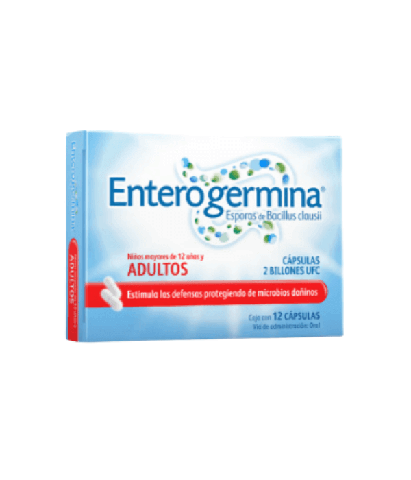 ENTEROGERMINA 2 BILLONES UFC C/12 CAPSULAS (ESPORAS DE BACILLUS CLAUSII) ADULTO