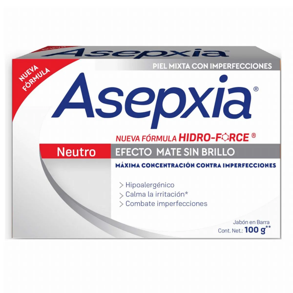 ASEPXIA JABON NEUTRO EFECTO MATE SIN BRILLO  100G