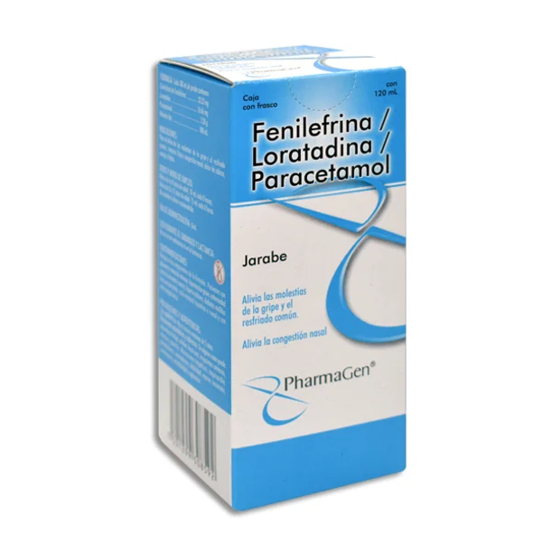 PARACETAMOL 3.20 MG LORATADINA 16.66 MG FENILEFRINA 33.33 MG JARABE