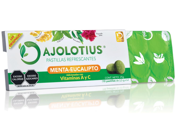 AJOLOTIUS MENTA-EUCALIPTO PASTILLAS (MENTA 1.00 S/G EUCALIPTO 1.00 S/G BUGAMBILIA 1.00 S/G)