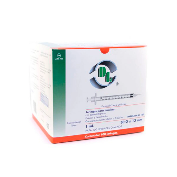 JERINGA DL INSULINA 1ML C/100 PZAS