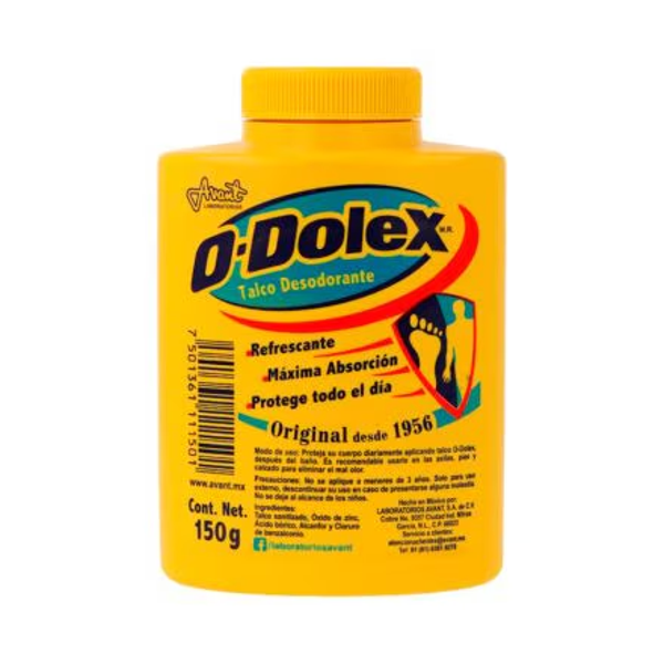O-DOLEX TALCO DESODORANTE PARA PIES ORIGINAL 150G
