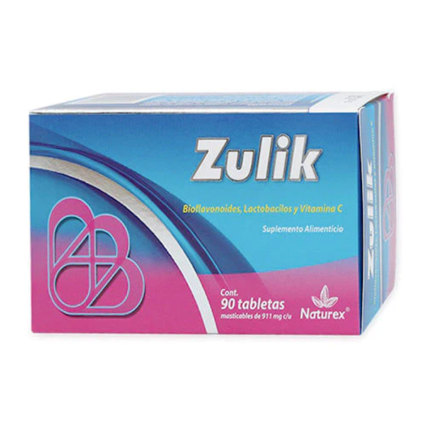 ZULIK TABS. C/90 LACTOBACILOS 1.00 S/G BIOFLAVONOIDES 1.00 S/G VITAMINA C 1.00 S/G