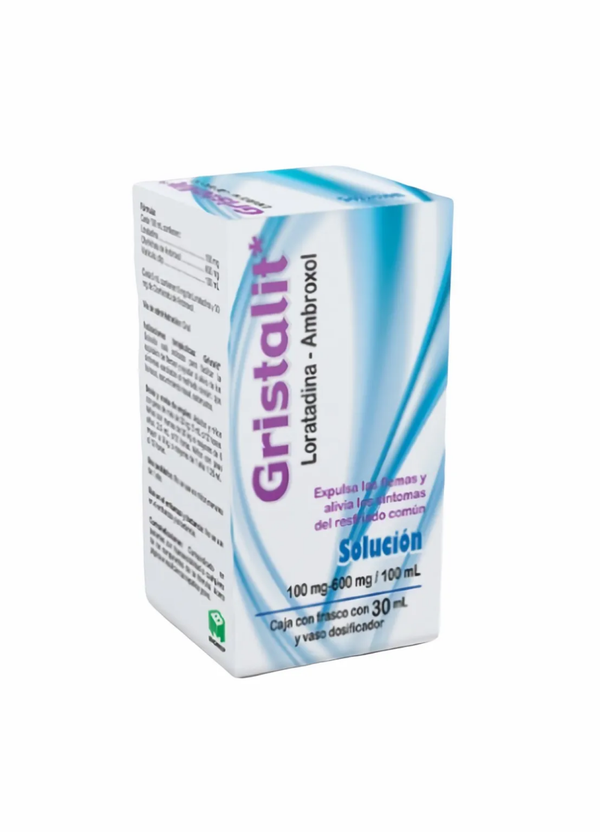 GRISTALIT (LORATADINA/AMBROXOL 100MG/600MG/100ML) 30ML SOL