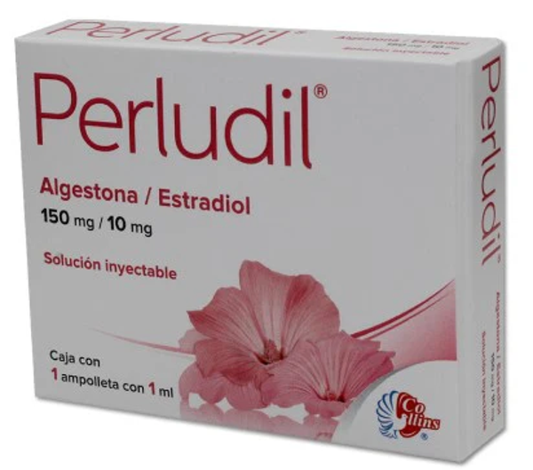 PERLUDIL (ACETOFENIDO DE DIHIDROXIPROGESTERONA 150MG/ESTRADIOL 10MG) SOL 1AMP