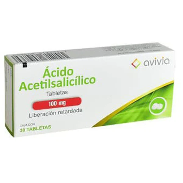 ACIDO ACETILSALICILICO 100.00 MG TABS C/30 AVIVIA
