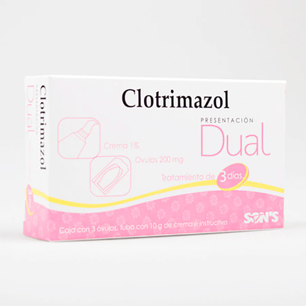 CLOTRIMAZOL DUAL  OVU 200MG/1G-CREMA 1% 3OVU- 10G