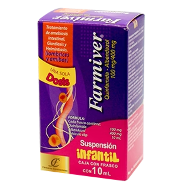 FARMIVER INF (QUINFAMINA 10 MG/ALBENDAZOL 20MG/1ML) SUSP 10ML