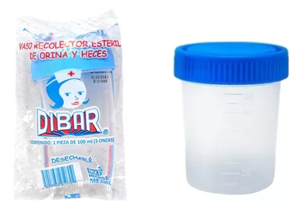 VASO RECOLECTOR ESTERIL TRANSPARENTE (DIBAR) 1PZA