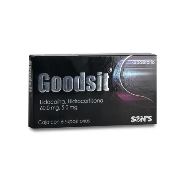 GOODSIT SUPOSITORIOS (LIDOCAINA-HIDROCORTISONA 60.0MG. 5.0MG) C/6