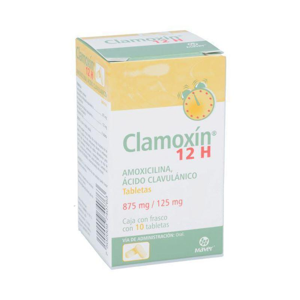 CLAMOXIN 12H TABS (AMOXICILINA/AC.CLAVULANICO 875MG-125MG) C/10