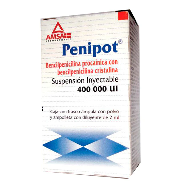 PENIPOT INY 400,000UI INY (BENCILPENICILINA PROCAINICA CON BENCILPENICILINA CRISTALINA )