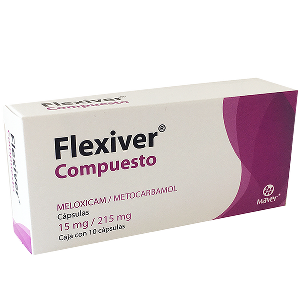 FLEXIVER COMPUESTO CAPSULAS (MELOXICAM 15MG/METOCARBAMOL 215MG) C/10