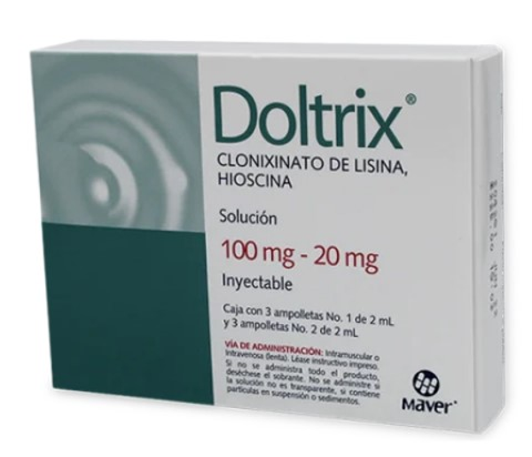 DOLTRIX INY (CLONIXINATO DE LISINA/HIOSCINA 100MG-20MG) C/3 AMP