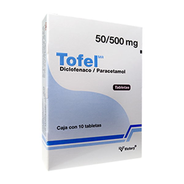 TOFEL TABS (DICLOFENACO 50MG/PARACETAMOL 500MG)