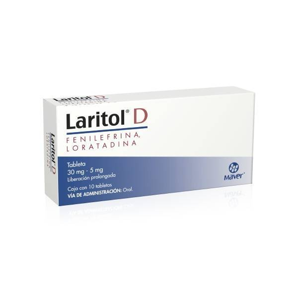 LARITOL D TABS. LORATADINA 5.00 MG FENILEFRINA 30.00 MG C/10