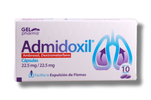 ADMIDOXIL CAPS. DEXTROMETORFANO 22.50 MG AMBROXOL 22.50 MG C/10