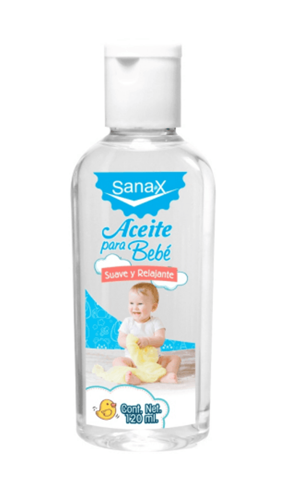 ACEITE PARA BEBE 120ML SANAX SUAVE Y RELAJANTE