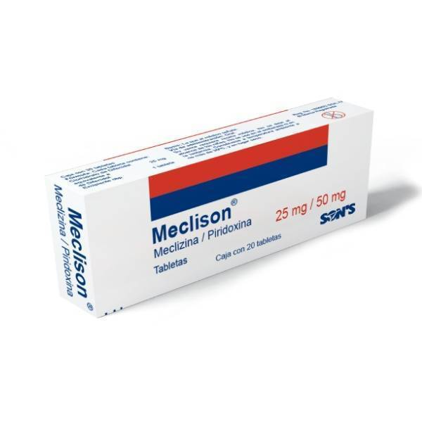 MECLISON TABS (MECLIZINA 25MG/PIRIDOXINA 50MG) C/20