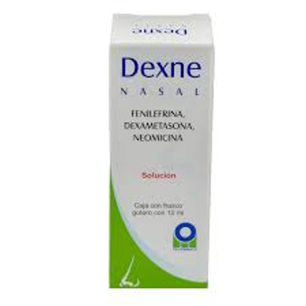 DEXNE NASAL SOLUCION. NEOMICINA 3.50 MG DEXAMETASONA 1.00 MG FENILEFRINA 2.50 MG