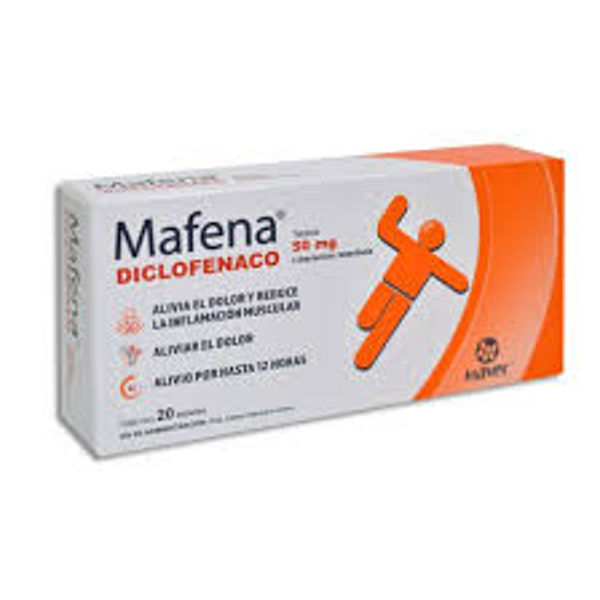 MAFENA TABS (DICLOFENACO DIETILAMONIO 50.00 MG)