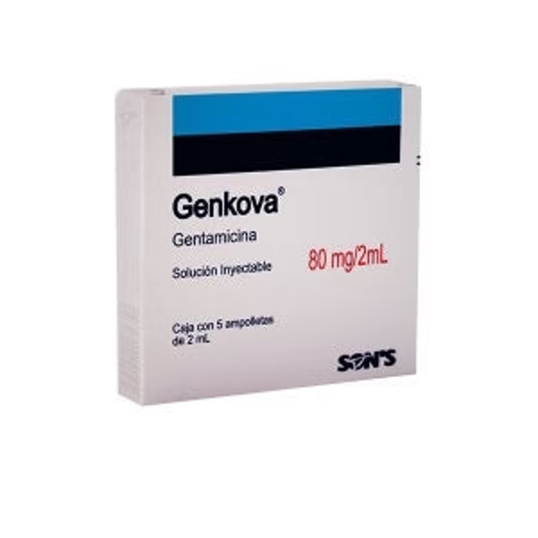 GENKOVA AMP (GENTAMICINA 80MG/2ML C/5 AMP