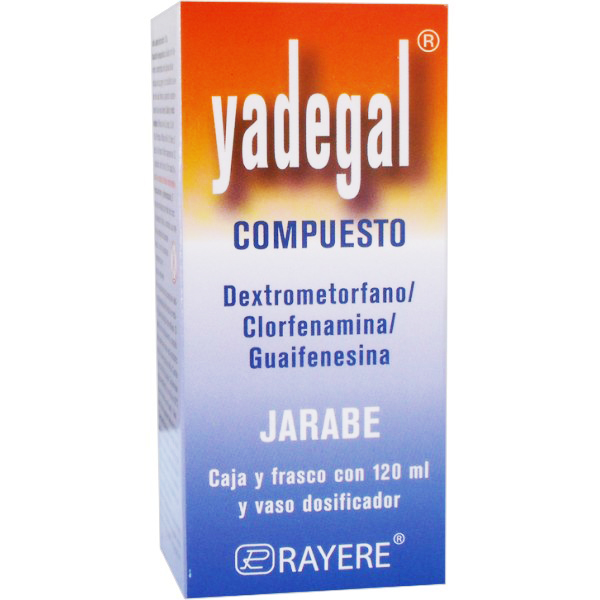 YADEGAL COMPUESTO JBE (DEXTROMETORFANO/GUAIFENESINA/CLORFENAMINA) 120ML