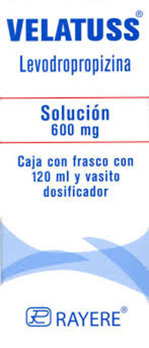 VELATUSS SOLUCION LEVODROPROPIZINA 600.00 MG 120ML