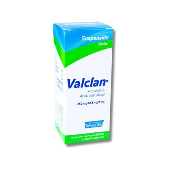 VALCLAN SUSP AMOXICILINA 250.00 MG ACIDO CLAVULANICO 62.50 MG C/60ML