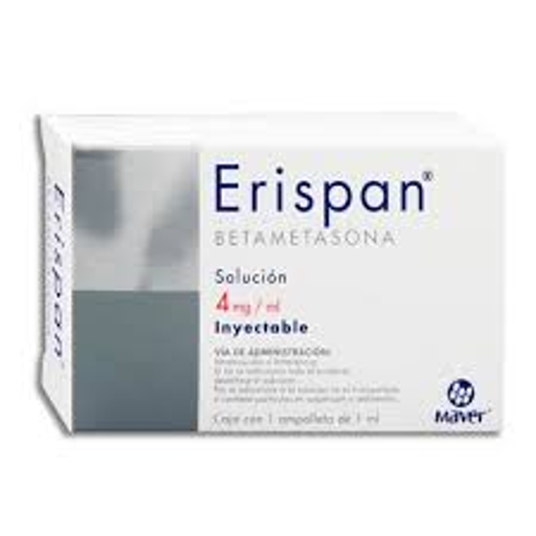 ERISPAN BETAMETASONA 4.00 MG INY. C/1 AMPOLLETA