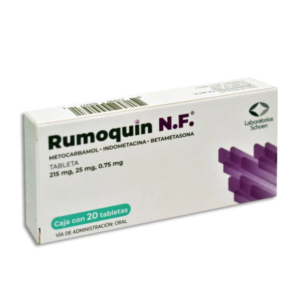 RUMOQUIN NF TABS (BETAMETASONA 0.75 MG METOCARBAMOL 215.00 MG INDOMETACINA 25.00 MG)