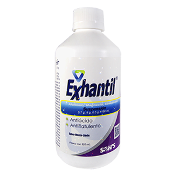 EXHANTIL SUSP (HIDROXIDO DE MAGNESIO 4.00 G HIDROXIDO DE ALUMINIO 3.70 G DIMETICONA 0.50 G)