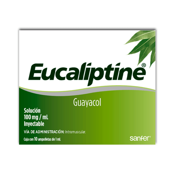 EUCALIPTINE SOL. (GUAYACOL 100MG) C/10 AMPOLLETAS