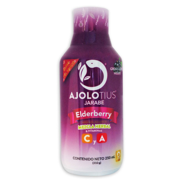 AJOLOTIUS ELDERBERRY (VITAMINA C 1.00 S/G GLUCOSA 1.00 S/G SAUCO 1.00 S/G VITAMINA A 1.00 S/G MEZCLA HERBAL 1.00 UN ELDERBERRY 1.00 S/G)	AJOLOTIUS ELDERBERRY (VITAMINA C 1.00 S/G GLUCOSA 1.00 S/G SAUCO 1.00 S/G VITAMINA A 1.00 S/G MEZCLA HERBAL 1.00 UN EL