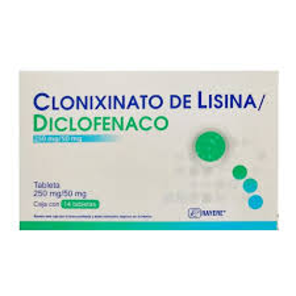 CLONIXINATO DE LISINA/DICLOFENACO 250MG/50MG C/14