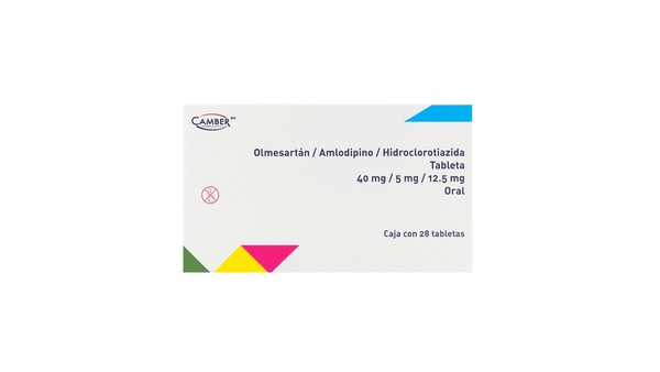 OLMESARTAN/AMLODIPINO/HIDROCLOROTIAZIDA 40MG/5MG/12.5MG CAMBER