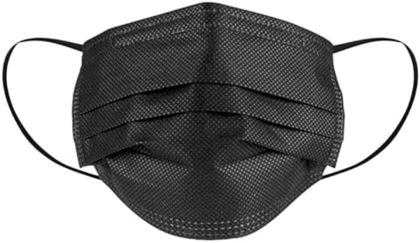 CUBREBOCAS NEGRO PLISADO 100PZAS
