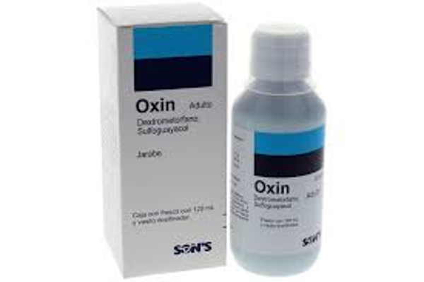 OXIN JARABE DEXTROMETORFANO 0.15 G SULFOGUAYACOL 2.50 G 120 ML