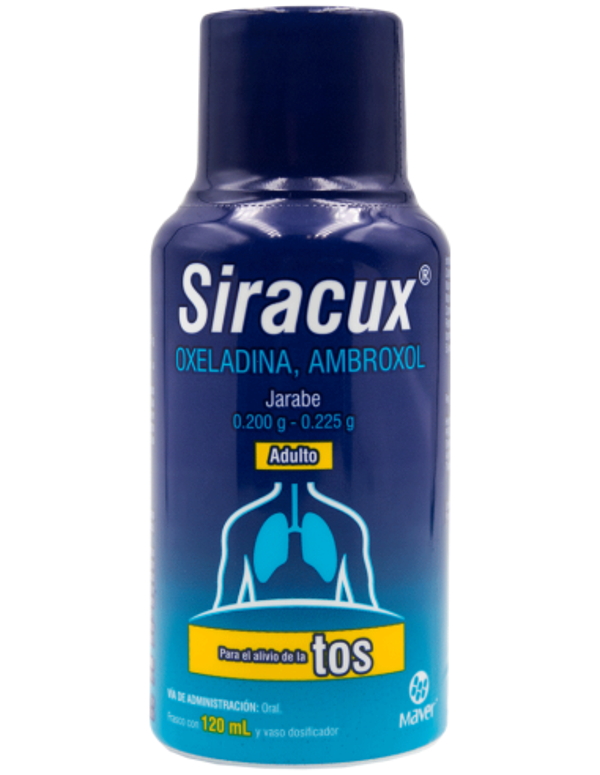 SIRACUX JARABE ADULTO. CITRATO DE OXELADINA 200.00 MG AMBROXOL 225.00 MG