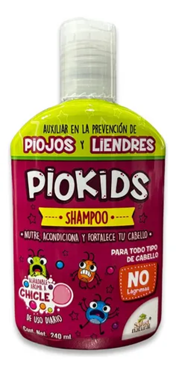 PIOKIDS SHAMPOO (TRIETANOLAMINA 1.00 UN NEEM 1.00 UN PROPILENGLICOL 1.00 UN CARBOMERO 1.00 UN POLIACRILATO DE SODIO 1.00 UN VINAGRE DE QUASSIA 1.00 UN AGUA DESIONIZADA 1.00 UN RUDA 1.00 UN