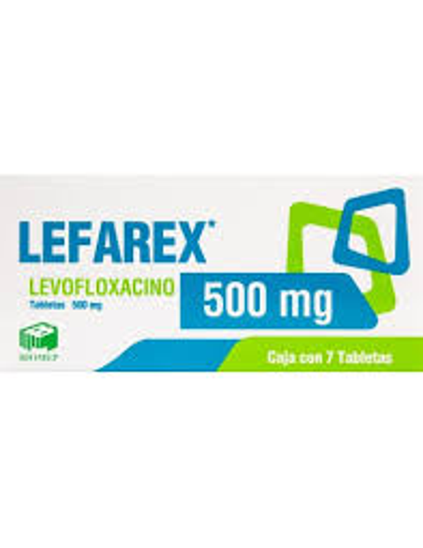 LEFAREX LEVOFLOXACINO 500MG C/7 TABLETAS