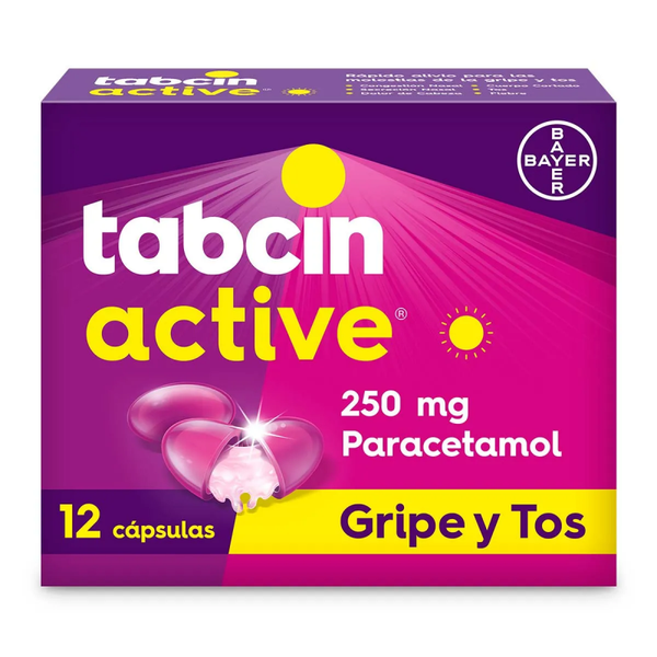 TABCIN ACTIVE GRIPE Y TOS C/12 CAPSULAS