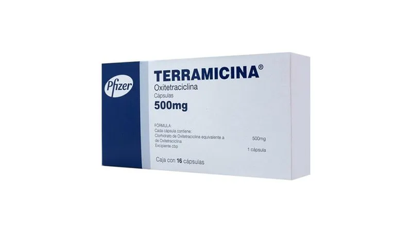 TERRAMICINA 500MG CAPSULAS (OXITETRACICLINA C/16CAPS)