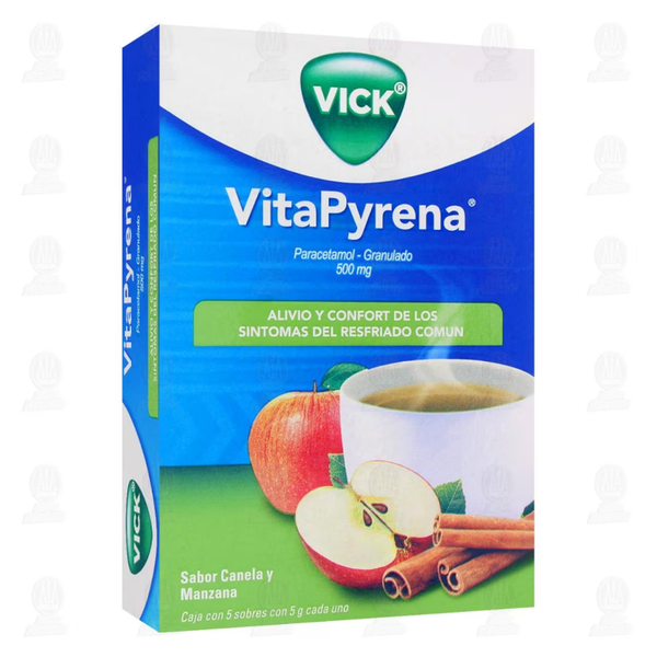 VITAPYRENA PARACETAMOL GRANULADO 500MG SOBRES C/5 MANZANA CANELA