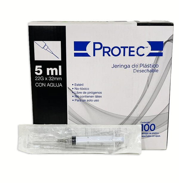 JERINGA NEGRA 5ML PROTEC (JERINGA 100.00 PZA)