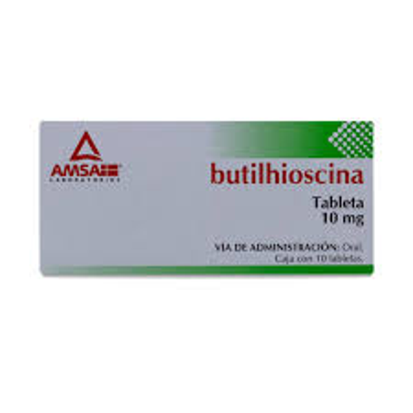 BROMURO DE BUTILHIOSCINA 10MG TABS. C/10 AMSA