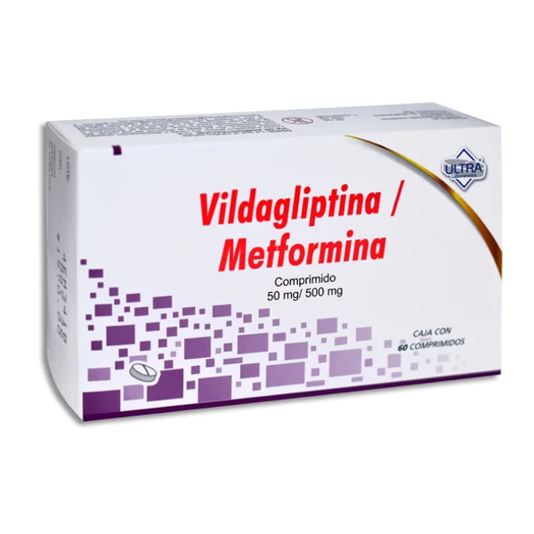 VILDAGLIPTINA/METFORMINA TABS 50/500MG