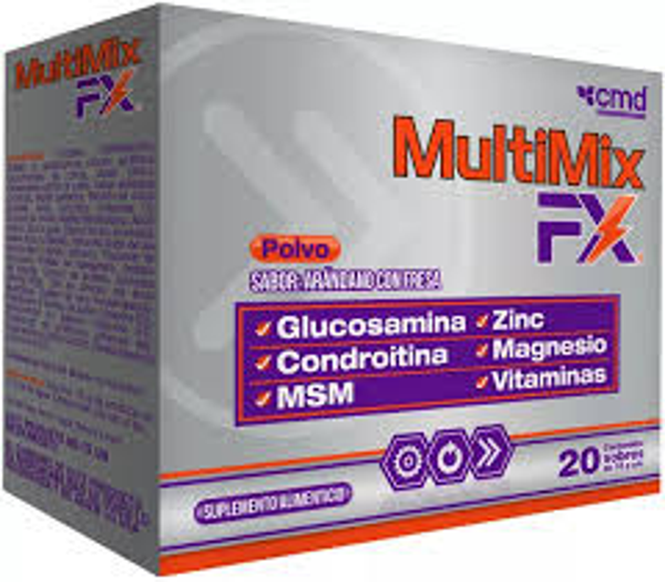 MULTIMIX FX C/20 SOBRES MSM 1.00 S/G ZINC 1.00 S/G VITAMINAS Y MINERALES 1.00 S/G GLUCOSAMINA 1.00 S/G CONDROITINA 1.00 S/G