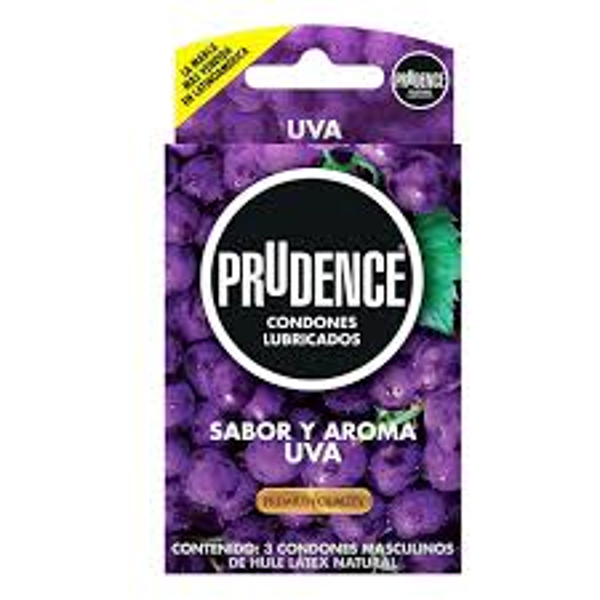 PRUDENCE PRESERVATIVOS SABOR Y AROMA UVA C/3 CONDONES DE LATEX